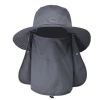 Fishing Bucket Hat Wide Brim Breathable Unisex Hat Sunlight-proof Removable Neck Face Fishing Cap For Fishing Hiking Traveling